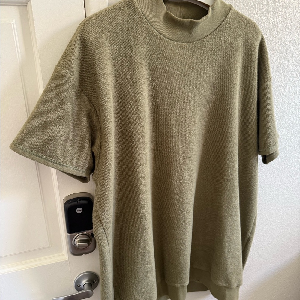 Fear of God Olive Green Inside out t shirt